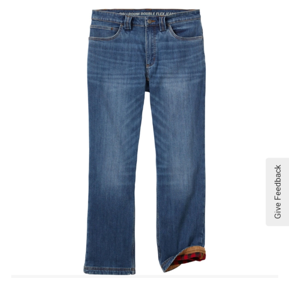 NWOT Duluth Men's Ballroom Double Flex Relaxed Fit Lined Jeans